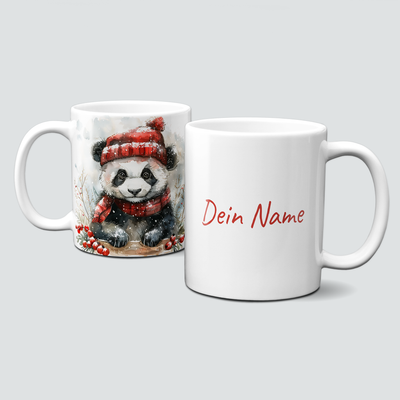 oh-cuptastic Tasse, Weihnachten-PandabÀr-Panda mit Schal-Tiermotiv-Personalisierbar oh-cuptastic Tasse, Weihnachten-PandabÀr-Panda mit Schal-Tiermotiv-Personalisierbar