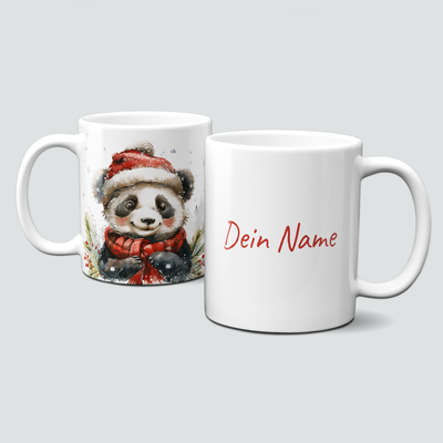 oh-cuptastic Tasse, Weihnachten-PandabĂ€r-Panda mit MĂŒtze-Tiermotiv-Personalisierbar oh-cuptastic Tasse, Weihnachten-PandabĂ€r-Panda mit MĂŒtze-Tiermotiv-Personalisierbar