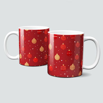 oh-cuptastic Tasse, Weihnachten-Christbaumkugeln-Weihnachtsbaumkugeln-Muster oh-cuptastic Tasse, Weihnachten-Christbaumkugeln-Weihnachtsbaumkugeln-Muster