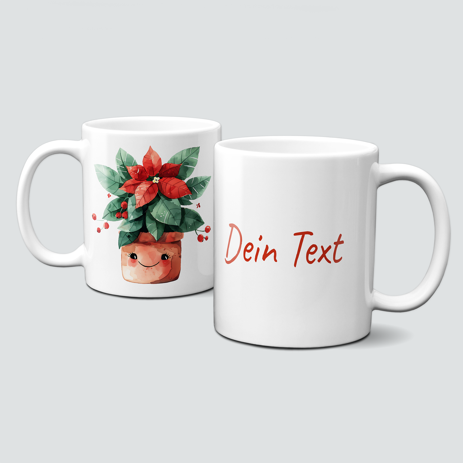 oh-cuptastic Tasse, Weihnachten-CuteChristmasPlants-Pflanzen-Weihnachtsstern-Blumentopf-Personalisierbar oh-cuptastic Tasse, Weihnachten-CuteChristmasPlants-Pflanzen-Weihnachtsstern-Blumentopf-Personalisierbar
