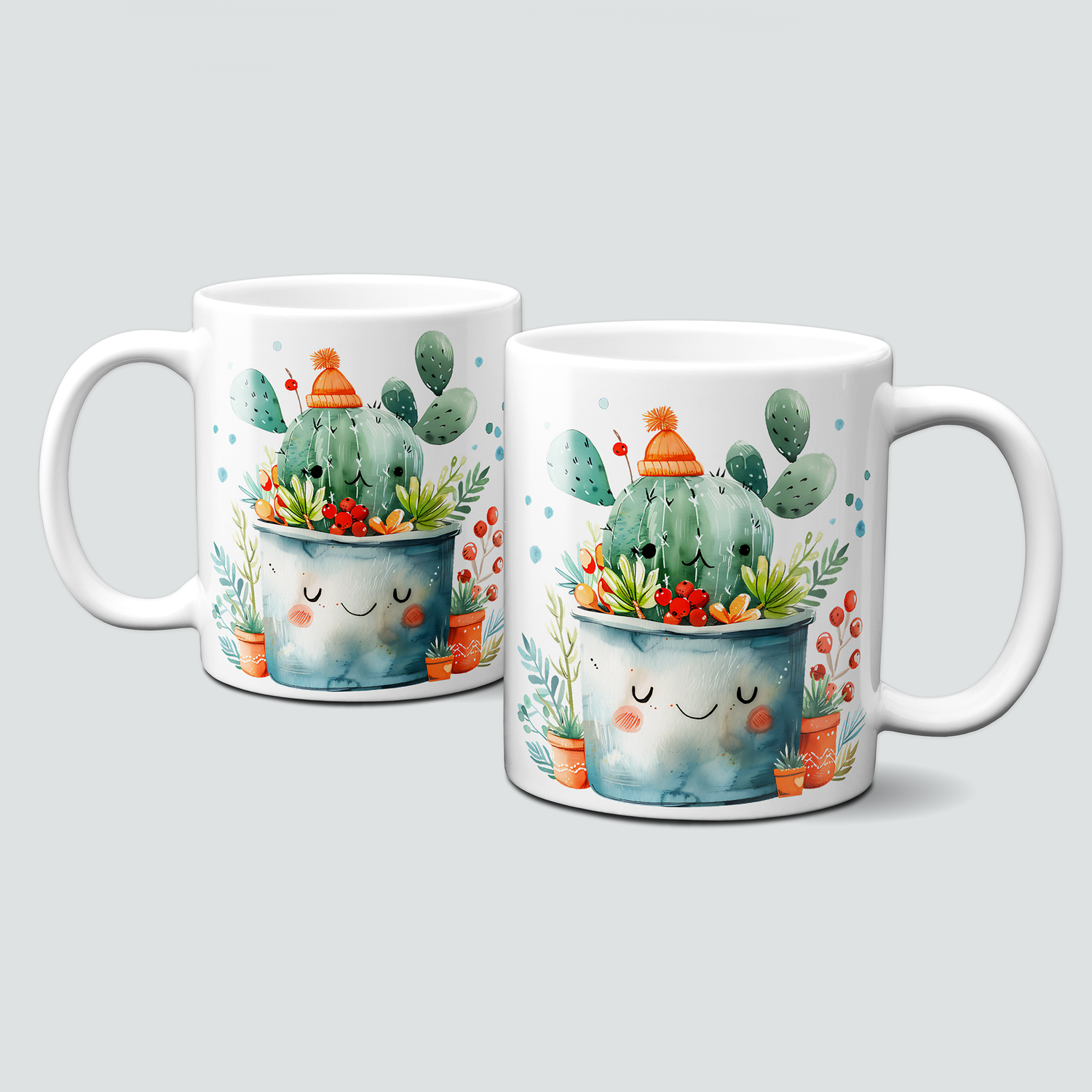 oh-cuptastic Tasse, Weihnachten-CuteChristmasPlants-Pflanzen-Kakteen-Blumentopf oh-cuptastic Tasse, Weihnachten-CuteChristmasPlants-Pflanzen-Kakteen-Blumentopf