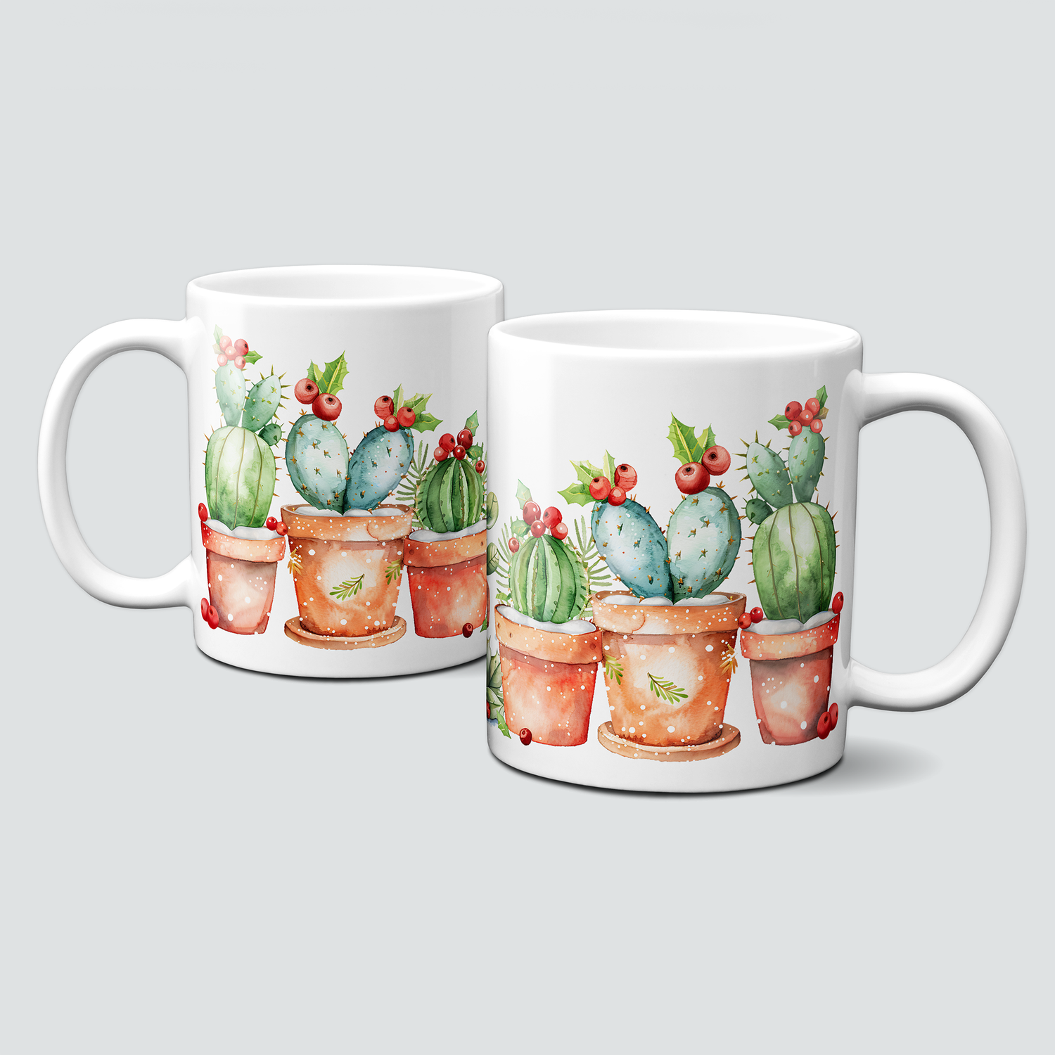 oh-cuptastic Tasse, Weihnachten-CuteChristmasPlants-Pflanzen-Kakteen-Blumentopf oh-cuptastic Tasse, Weihnachten-CuteChristmasPlants-Pflanzen-Kakteen-Blumentopf