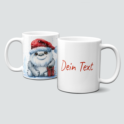 oh-cuptastic Tasse, Weihnachten-Yeti-Schneemonster mit WeihnachtsmĂŒtze-Personalisierbar oh-cuptastic Tasse, Weihnachten-Yeti-Schneemonster mit WeihnachtsmĂŒtze-Personalisierbar
