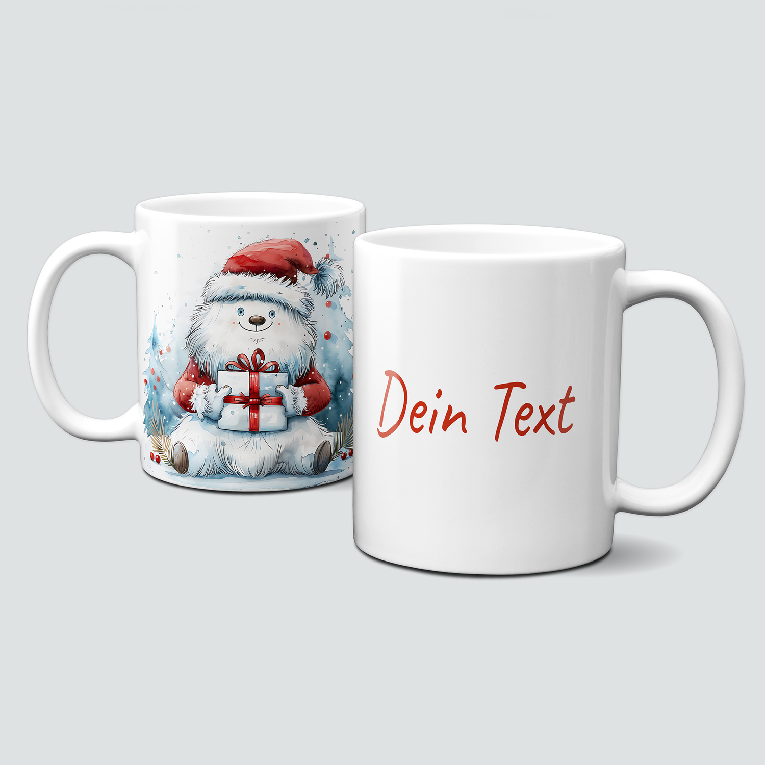 oh-cuptastic Tasse, Weihnachten-Yeti-Schneemonster mit WeihnachtsmĂŒtze-Geschenk-Personalisierbar oh-cuptastic Tasse, Weihnachten-Yeti-Schneemonster mit WeihnachtsmĂŒtze-Geschenk-Personalisierbar