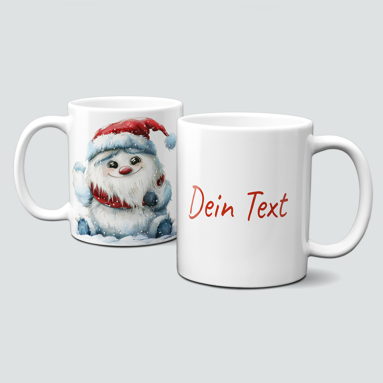 oh-cuptastic Tasse, Weihnachten-Yeti-Schneemonster mit WeihnachtsmĂŒtze-Personalisierbar oh-cuptastic Tasse, Weihnachten-Yeti-Schneemonster mit WeihnachtsmĂŒtze-Personalisierbar