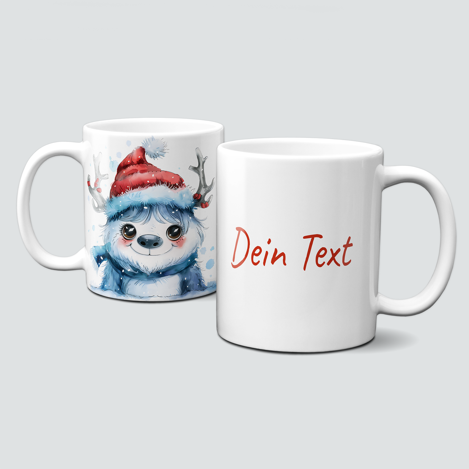 oh-cuptastic Tasse, Weihnachten-Yeti-MĂŒtze-Personalisierbar oh-cuptastic Tasse, Weihnachten-Yeti-MĂŒtze-Personalisierbar