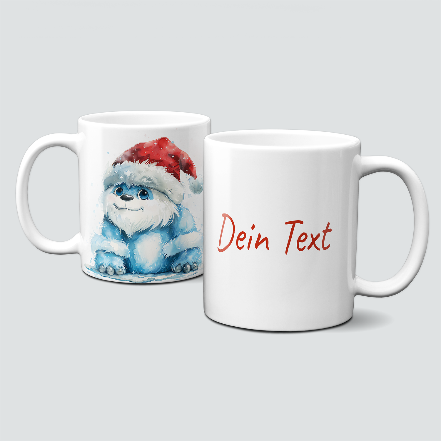 oh-cuptastic Tasse, Weihnachten-Yeti-MĂŒtze-Personalisierbar oh-cuptastic Tasse, Weihnachten-Yeti-MĂŒtze-Personalisierbar