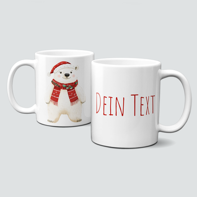 oh-cuptastic Tasse, Weihnachten-EisbĂ€r-MĂŒtze-Schal-Tiermotiv-Personalsierbar oh-cuptastic Tasse, Weihnachten-EisbĂ€r-MĂŒtze-Schal-Tiermotiv-Personalsierbar