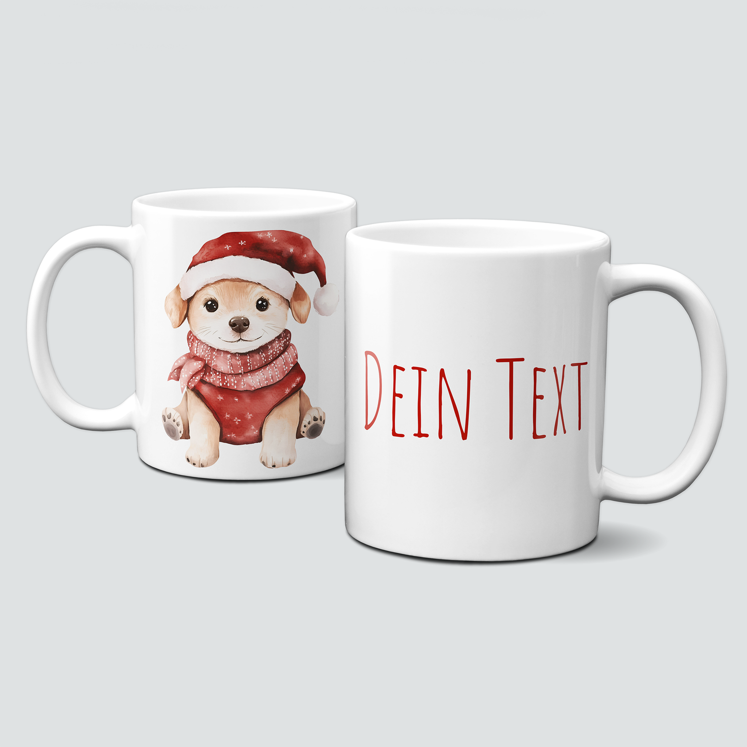 oh-cuptastic Tasse, Weihnachten-Hund-Pullover-MĂŒtze-Tiermotiv-Personalsierbar oh-cuptastic Tasse, Weihnachten-Hund-Pullover-MĂŒtze-Tiermotiv-Personalsierbar