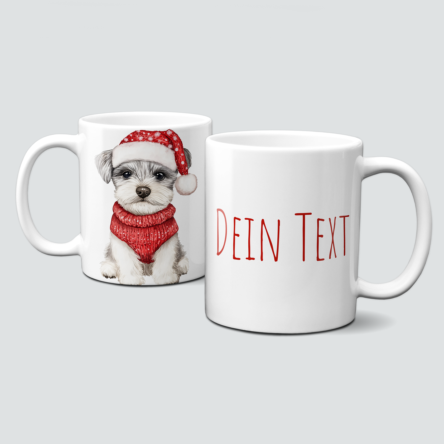 oh-cuptastic Tasse, Weihnachten-Hund-Pullover-Weihnachtsmütze-Tiermotiv-Personalsierbar oh-cuptastic Tasse, Weihnachten-Hund-Pullover-Weihnachtsmütze-Tiermotiv-Personalsierbar