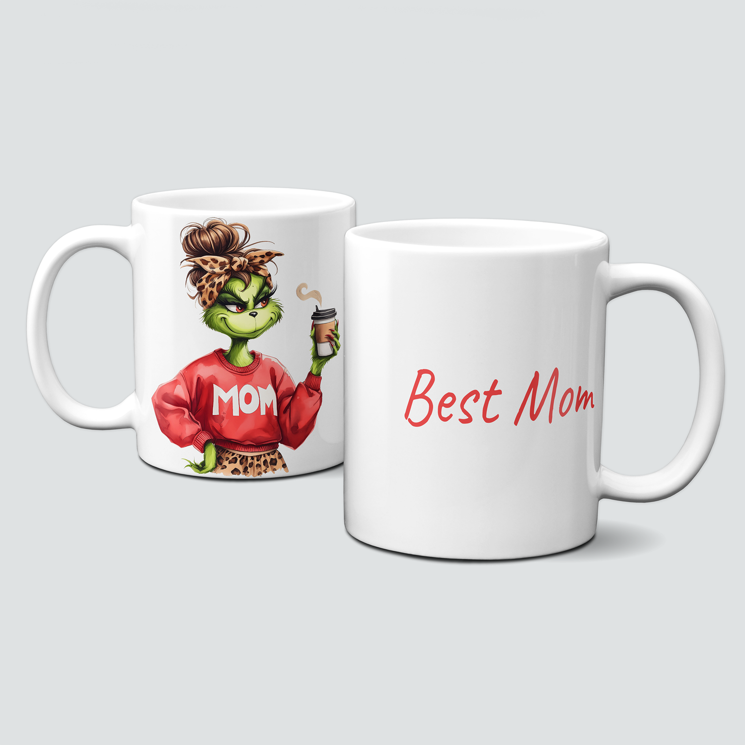 oh-cuptastic Tasse,  Weihnachten-Grinchlady-Grinch-Frau-Pullover-Kaffee-best Mom