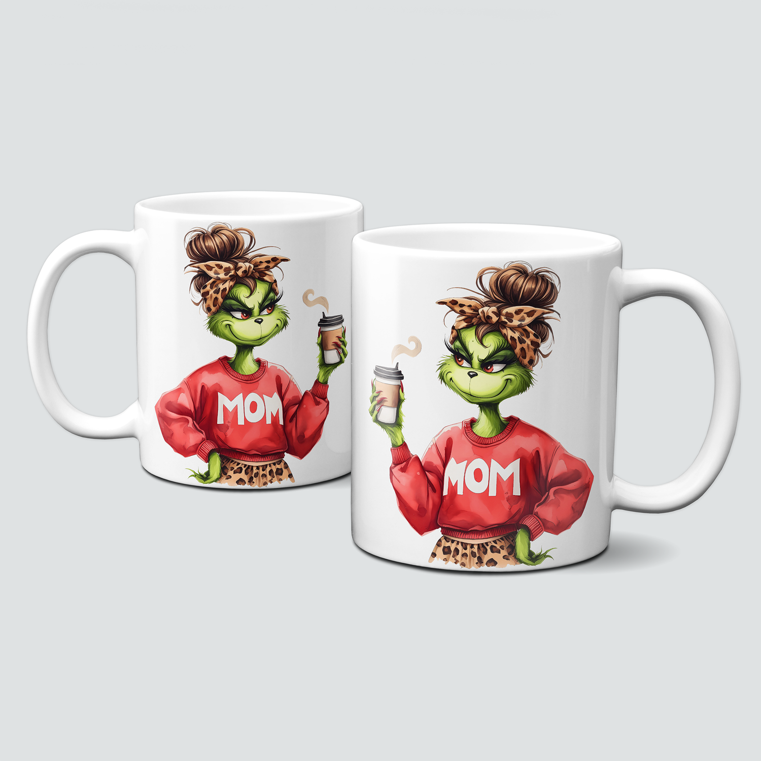 oh-cuptastic Tasse,  Weihnachten-Grinchlady-Grinch-Frau-Pullover-Kaffee-Mom