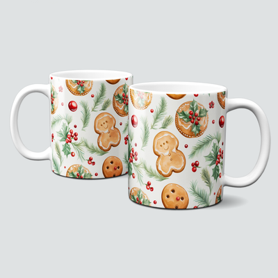 Keramiktasse mit Weihnachtsmotiv - Plätzchen-Kekse-backen-Weihnachtsgebäck Keramiktasse mit Weihnachtsmotiv - Plätzchen-Kekse-backen-Weihnachtsgebäck