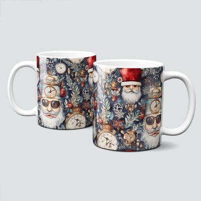 Keramiktasse mit Weihnachtsmotiv-SteamPunk-Santa Claus- Weihnachtsmann-Uhr Keramiktasse mit Weihnachtsmotiv-SteamPunk-Santa Claus- Weihnachtsmann-Uhr
