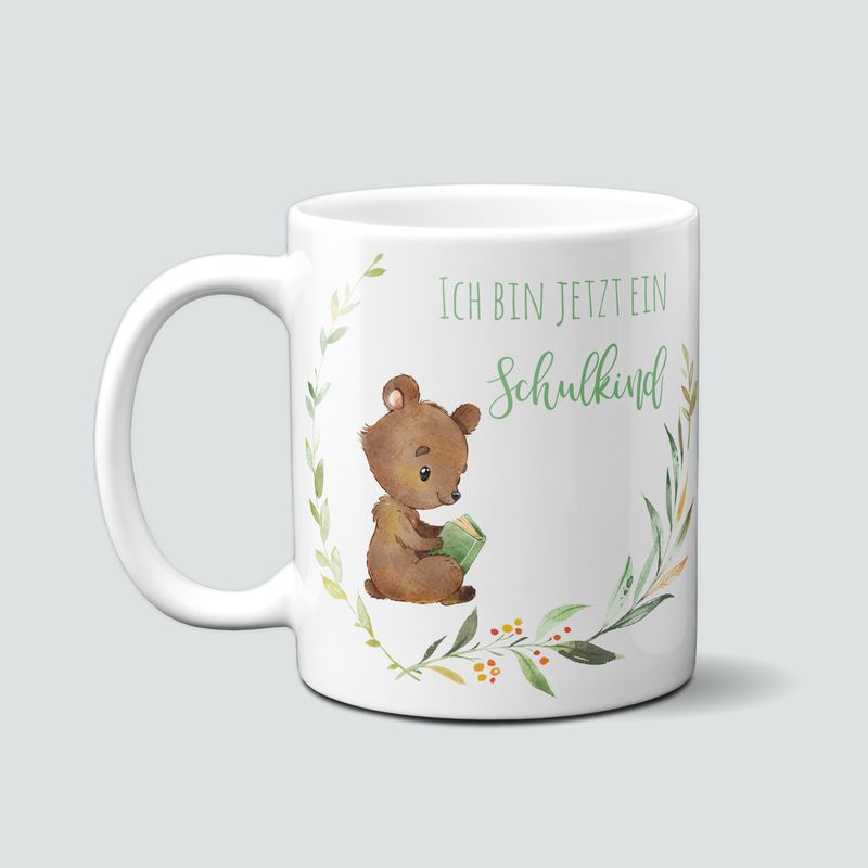 Tasse für Schulkinder mit Bär