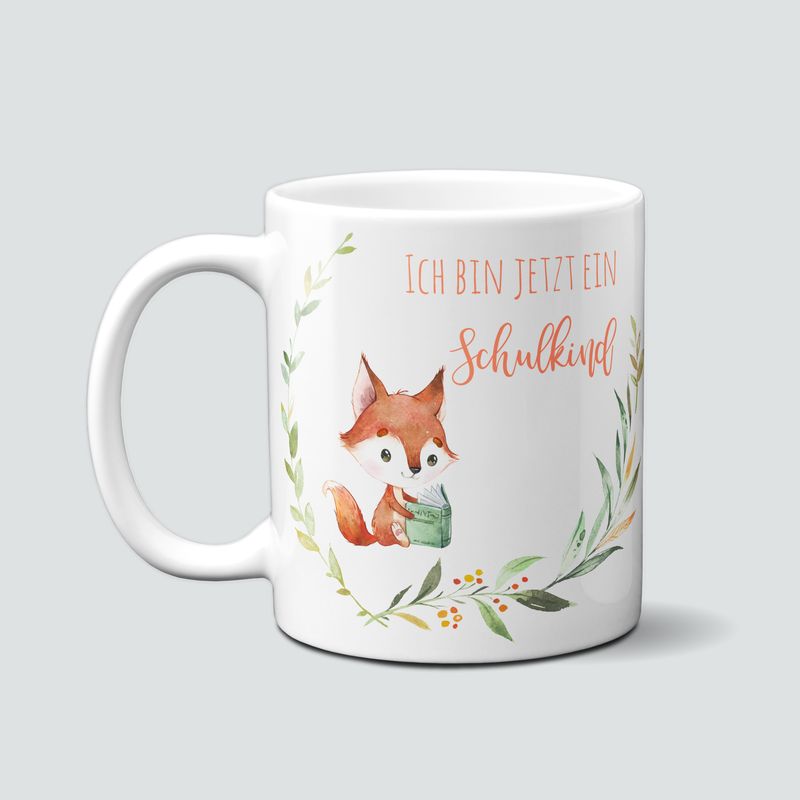 Tasse für Schulkinder mit Fuchs