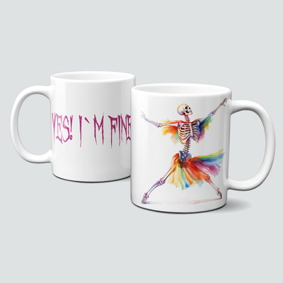 Tasse mit Halloween Motiven - Yes, I'm fine - Tasse mit Halloween Motiven - Yes, I'm fine -