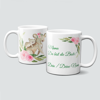 personalisierte Tasse für für Ihre Mama mit Koala