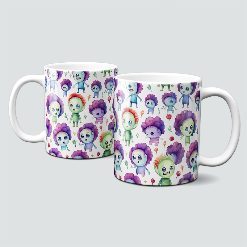 Tasse mit Halloween Motiven - Cartoon Zombies - Teil 5