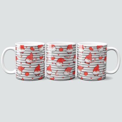 Tasse mit Weihnachtsmänner im 3D Design Tasse mit Weihnachtsmänner im 3D Design