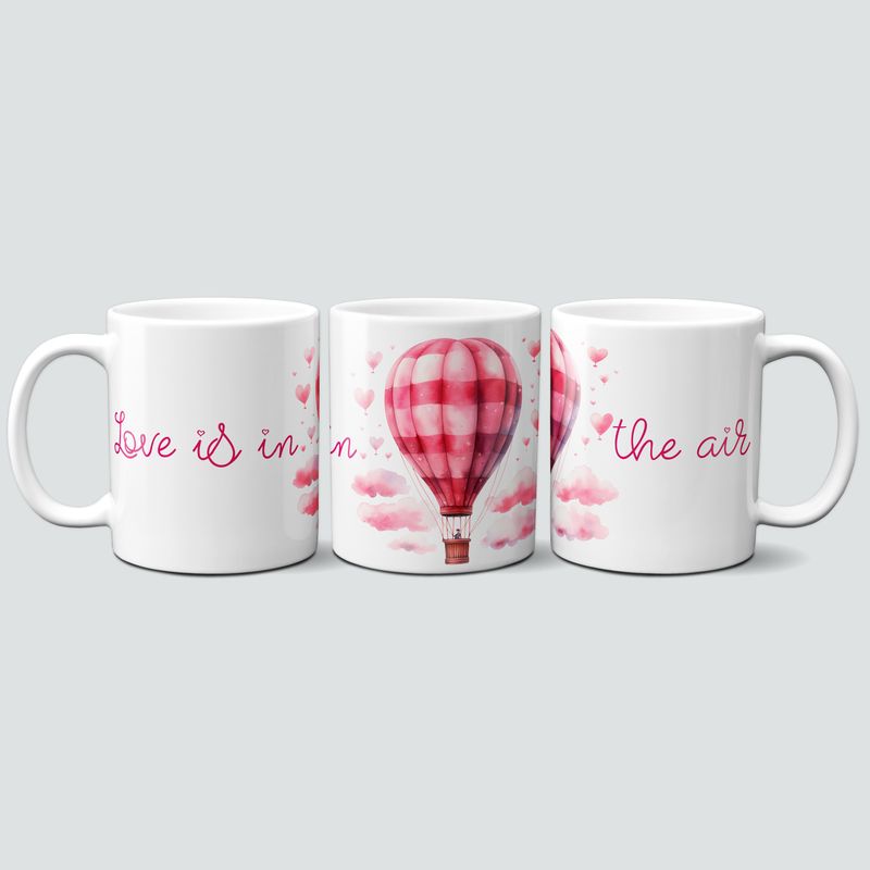 Love is in the air Tasse mit Heißluftballon