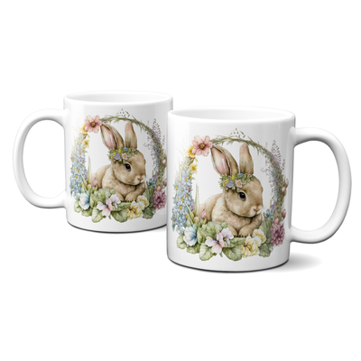 Ostertasse - Häschen mit Blümchen