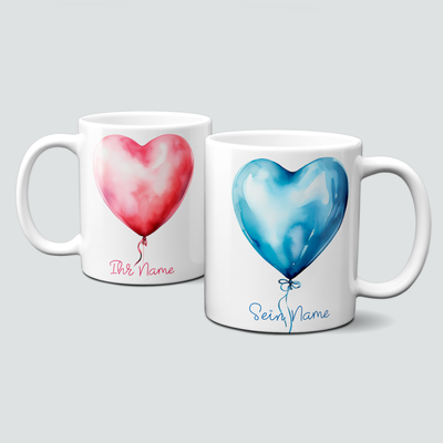 Tasse mit personalisierten Luftballons