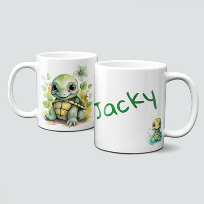 personalisierte Tasse mit putziger Schildkröte / Turtle personalisierte Tasse mit putziger Schildkröte / Turtle