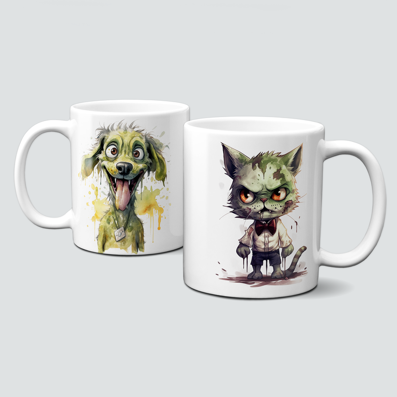Tasse mit Halloween Motiven - Cartoon Zombies -