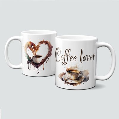Tasse mit Coffee Lover mit Herz