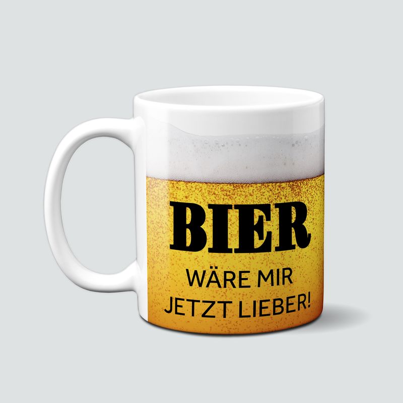 Tasse mit Bier - wäre mir jetzt lieber