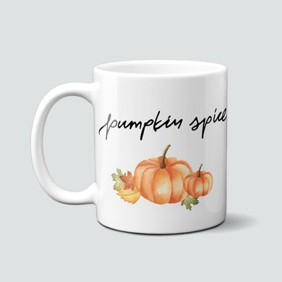 Tasse für Pumpkin Spice mit Kürbis Motiv
