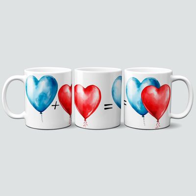 Tasse mit Luftballon Herzen als Partnertasse Tasse mit Luftballon Herzen als Partnertasse