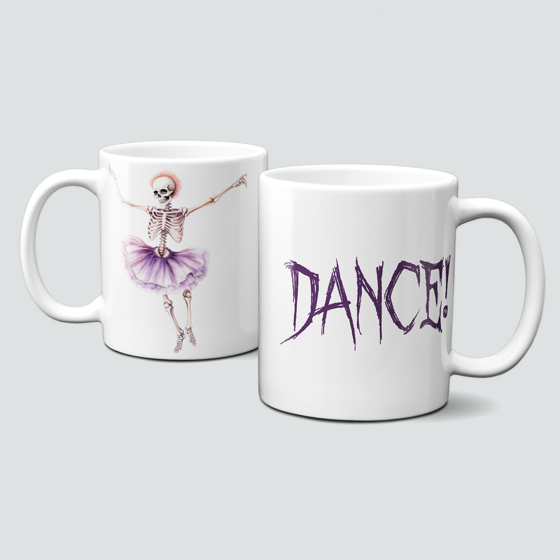 Tasse mit Halloween Motiv - Skeleton Dance -