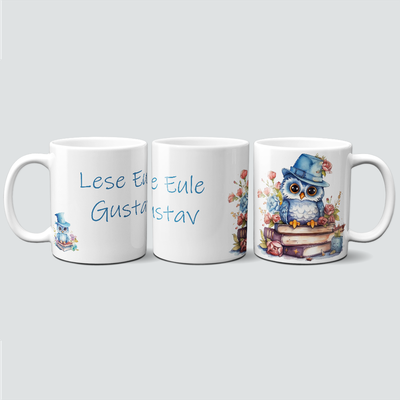 personalisierte Tasse nicht nur für Lese-Eulen