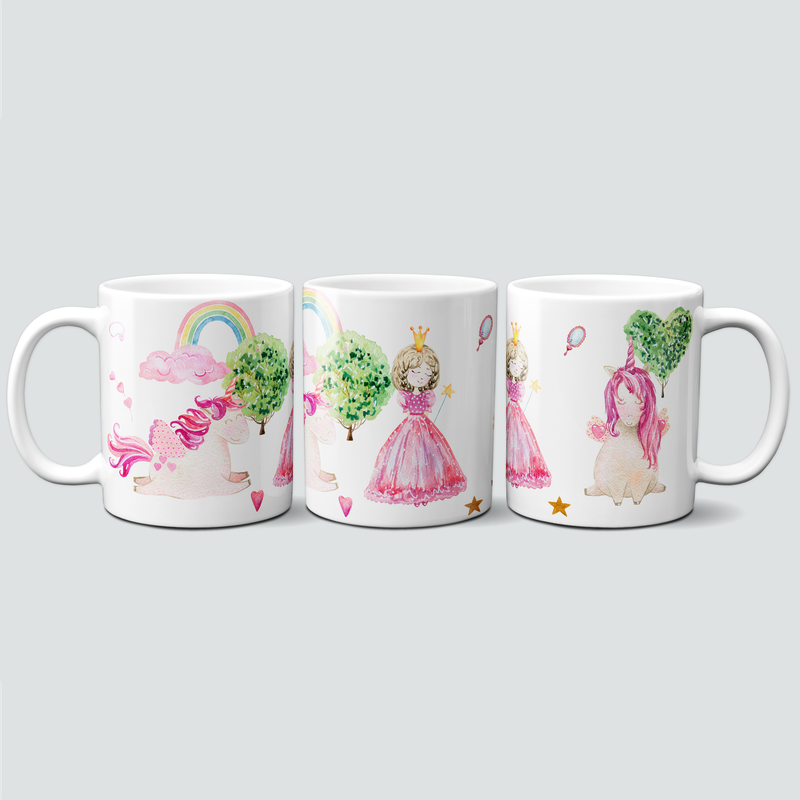 Tasse mit buntem Einhorn