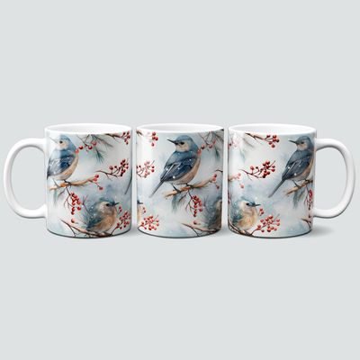 Wintertasse mit Eisvogel