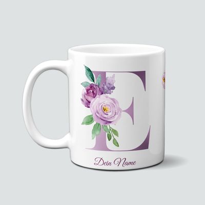 individuelle Monogrammtasse in Lila individuelle Monogrammtasse in Lila