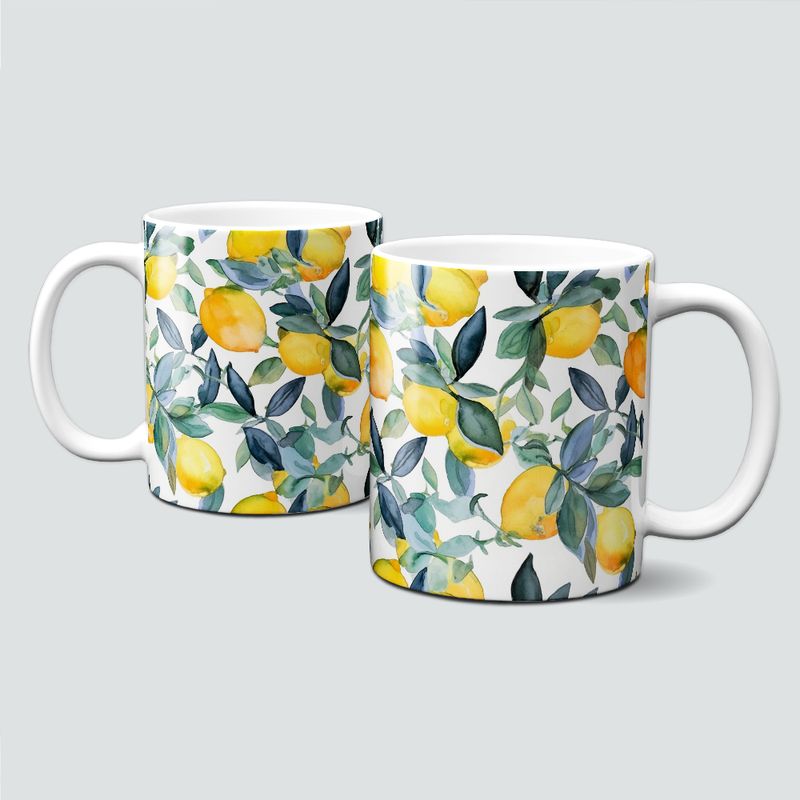 Tasse mit Zitronen - Zitronenbaum