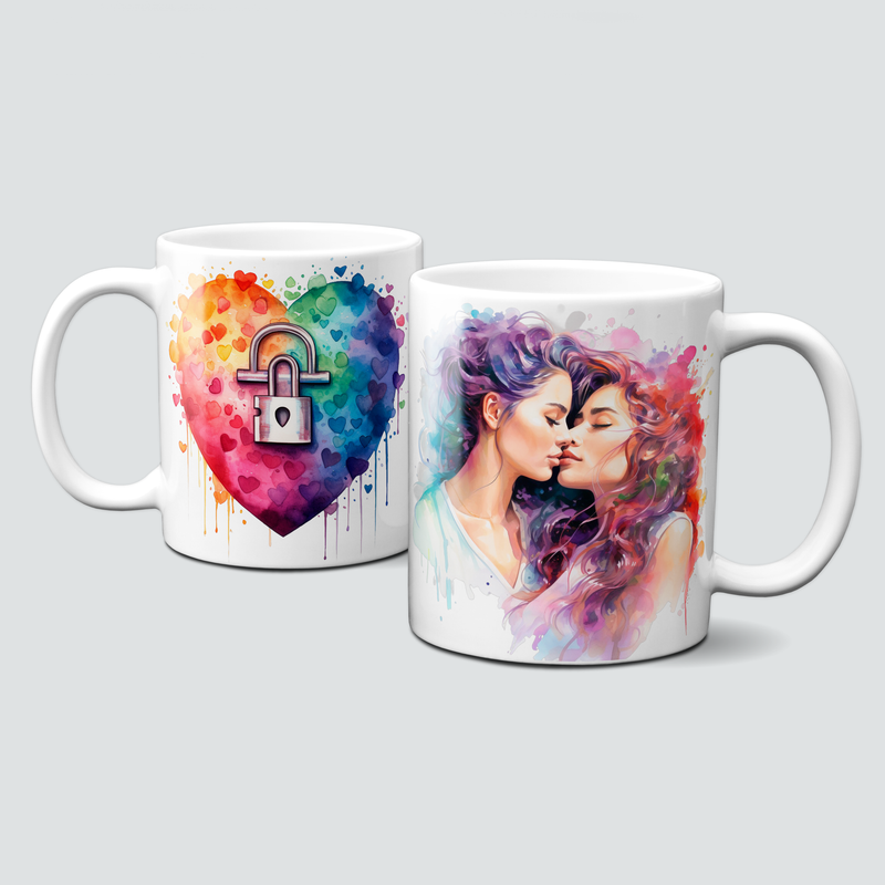 Tasse mit Regenbogen Schloss für Sie