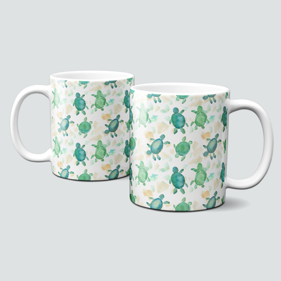 Tasse mit kleinen süßen Schildkröten / Turtles