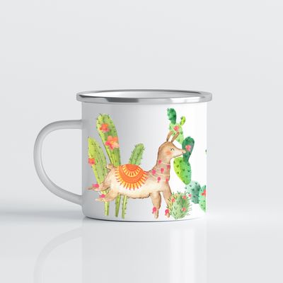 Tasse mit sommerlichem Lama