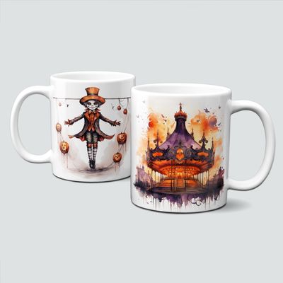 Tasse für Halloween - Clown, Clownsgesicht, Zirkus