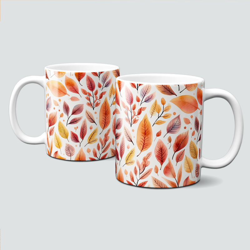 Tasse mit schönen bunten Herbstblättern - Autumn Blätter