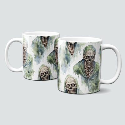 Tasse für Halloween - Zombie-Tasse, Totenschädel, Skelett, Zombies