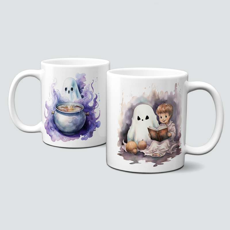 Tasse mit Halloween Motiv - Gespenster mit Zaubertrank - gostly