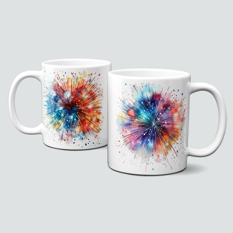 oh-cuptastic-Tasse - Feuerwerk - Silvester - Neues Jahr in bunt