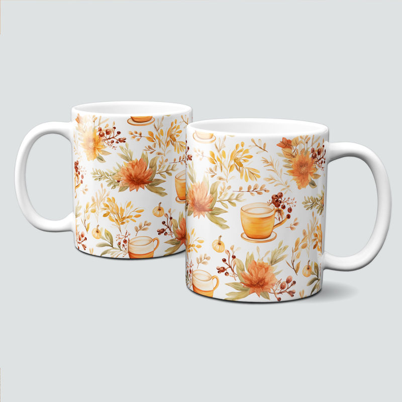 Tasse mit schönen Herbstmotiven - Teatime im Herbst - Autumn