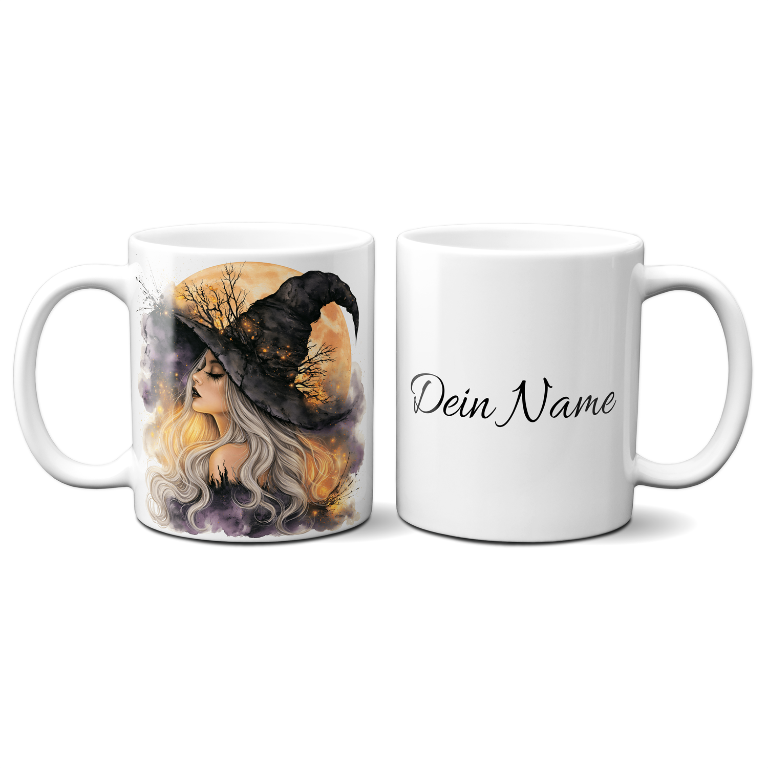personalisierte Tasse - Queen of Happy Halloween - Fledermaus