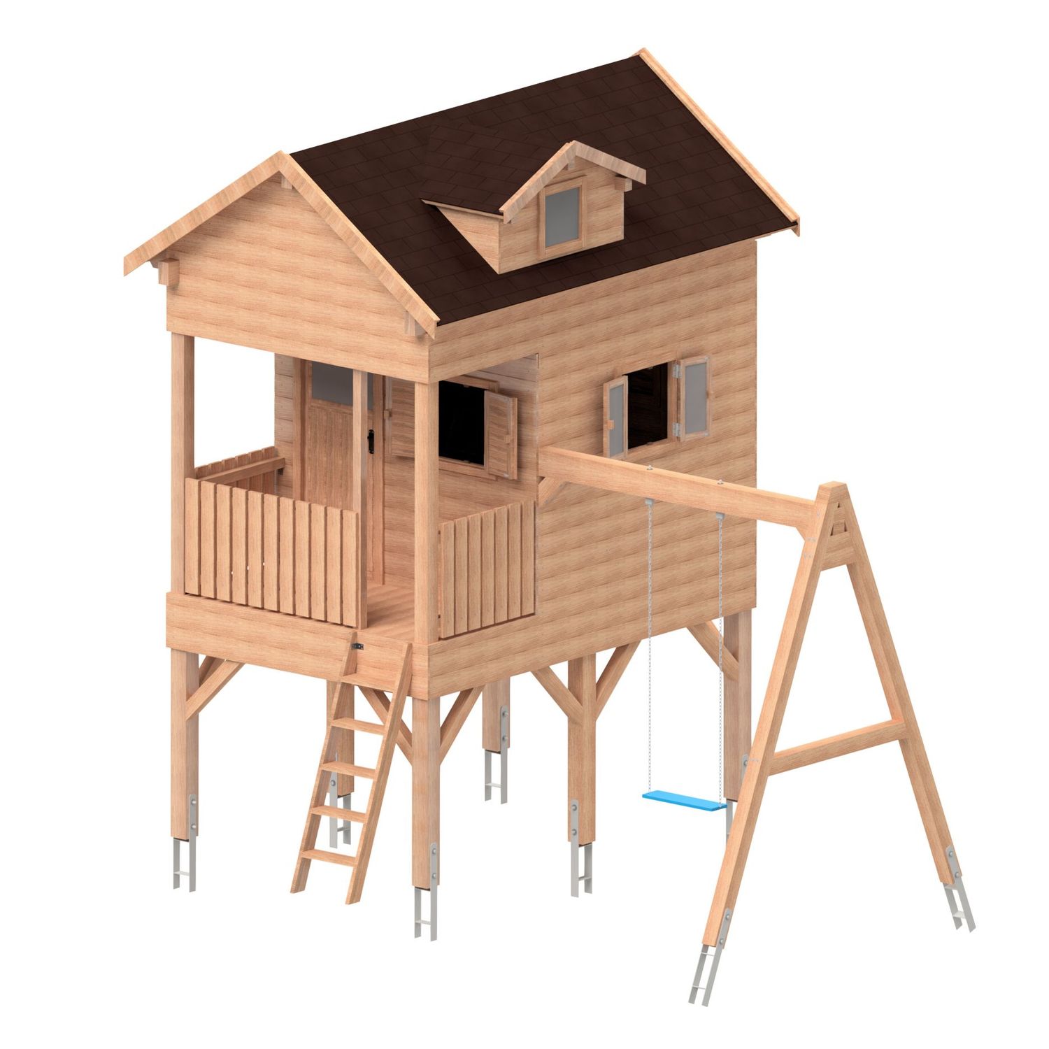 Bauplan Stelzenhaus für Kinder (und Erwachsene)  inkl. 3D-Modell